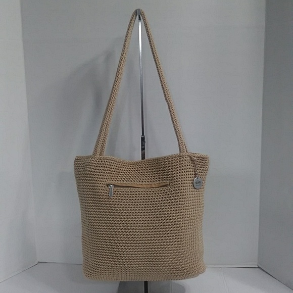 The Sak Tan Crochet Tote Bag *EUC* - Picture 1 of 13